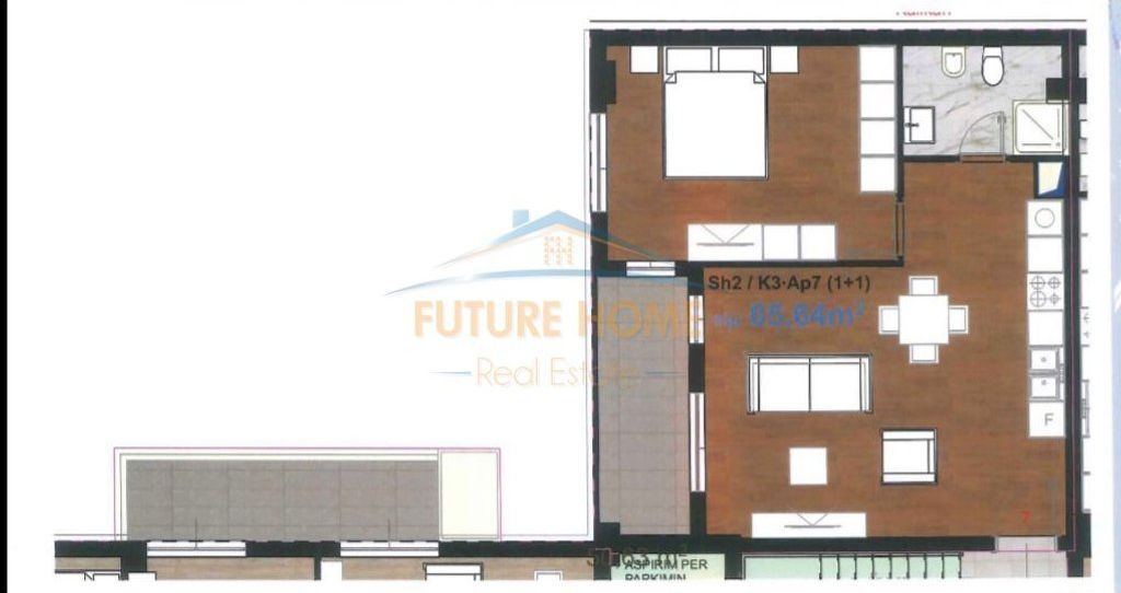 Shitet,Apartament 1+1,Rruga Dritan Hoxha,Tiranë