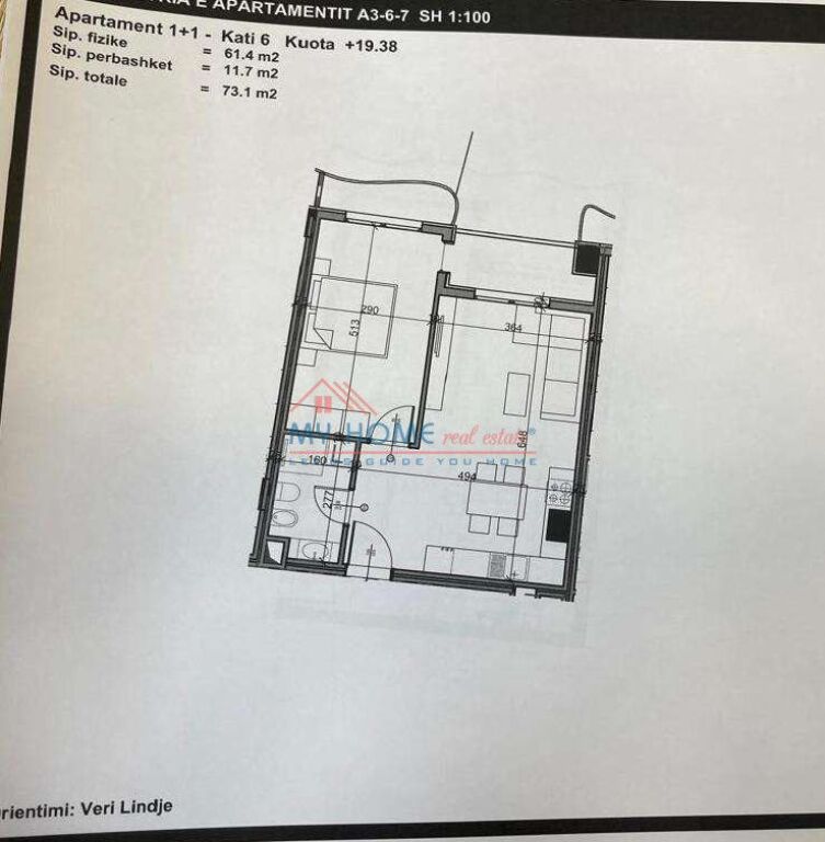 Apartament 1+1 ne Shitje Kompleksi Aluna ne Tirane