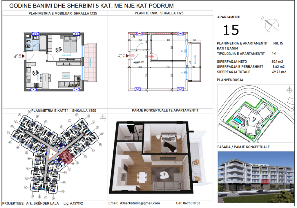 Apartament ne shitje Qerret 300m nga deti, rezidenca "Viktori" Luxury Apartaments