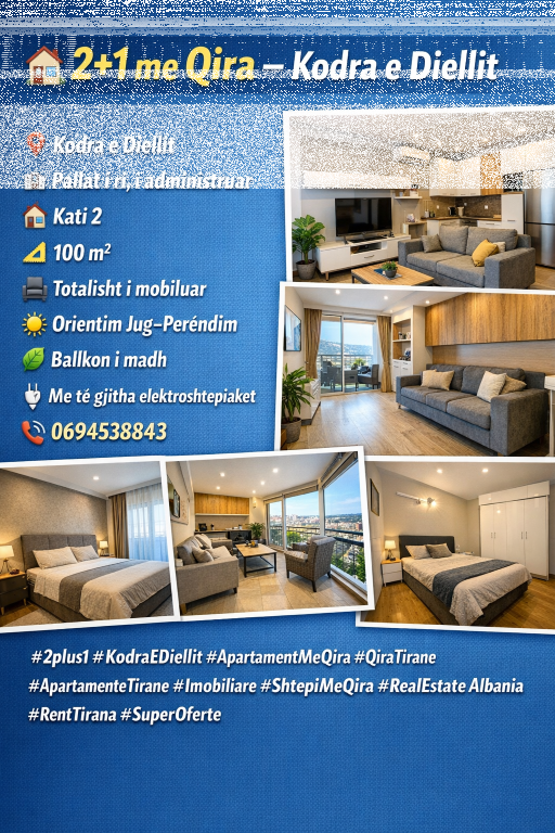 Appartamento 2+1 kodra e dillit