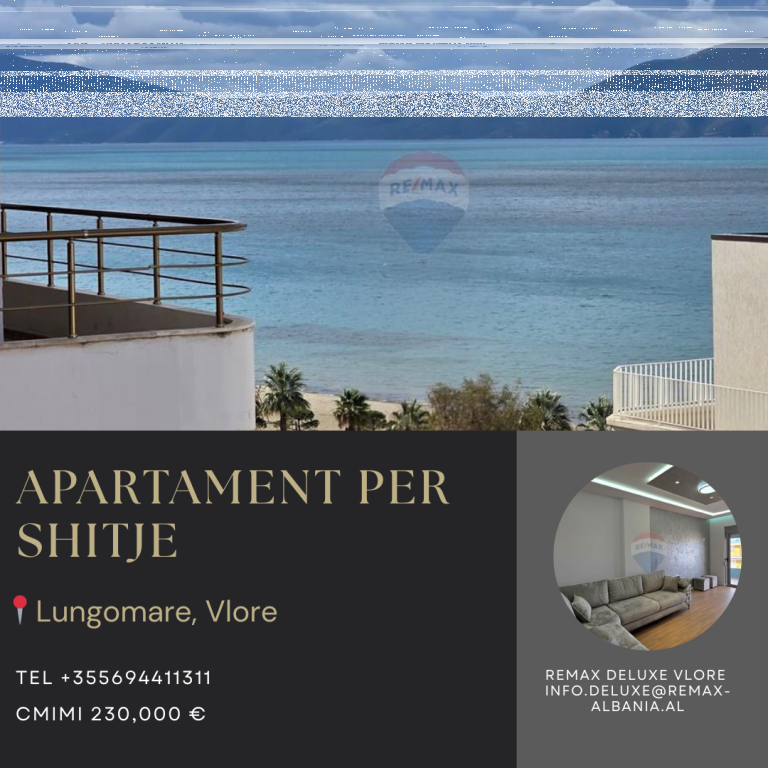 Apartament 2+1+2 në Shitje – Lungomare, Vlorë