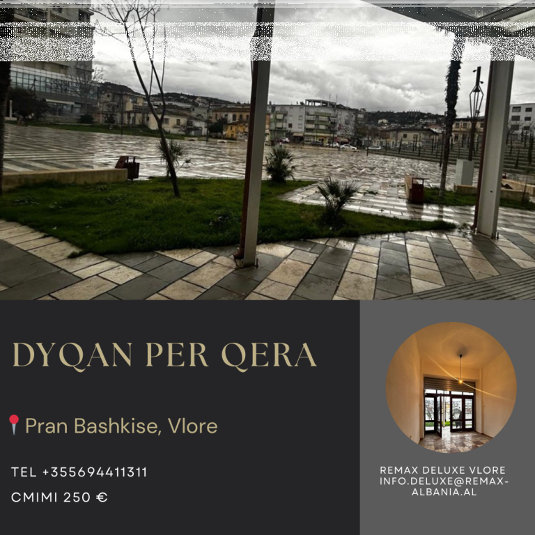 Shop for Rent – Near Municipality, Ali Demi Street, Vlora