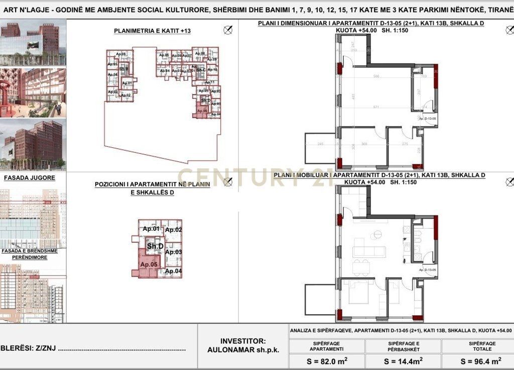 SHITET APARTAMENT 2+1 TEK ART N'LAGJE -ISH VENUE
