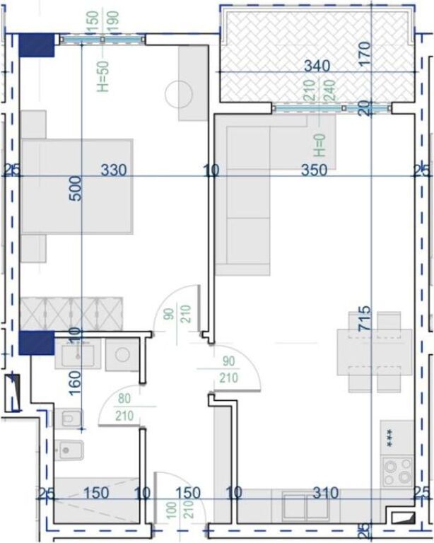 SHITET APARTAMENT 1+1 KAMEZ 64.100 EURO