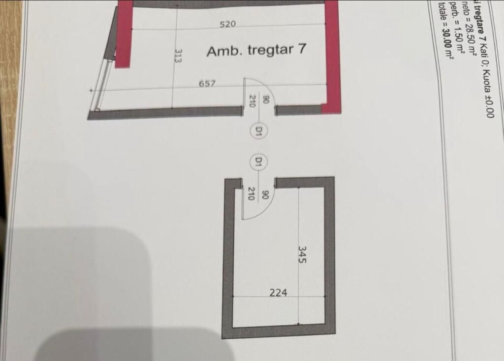 SHITET DYQAN 30 M2 KOMUNA E PARISIT 95.000 EURO