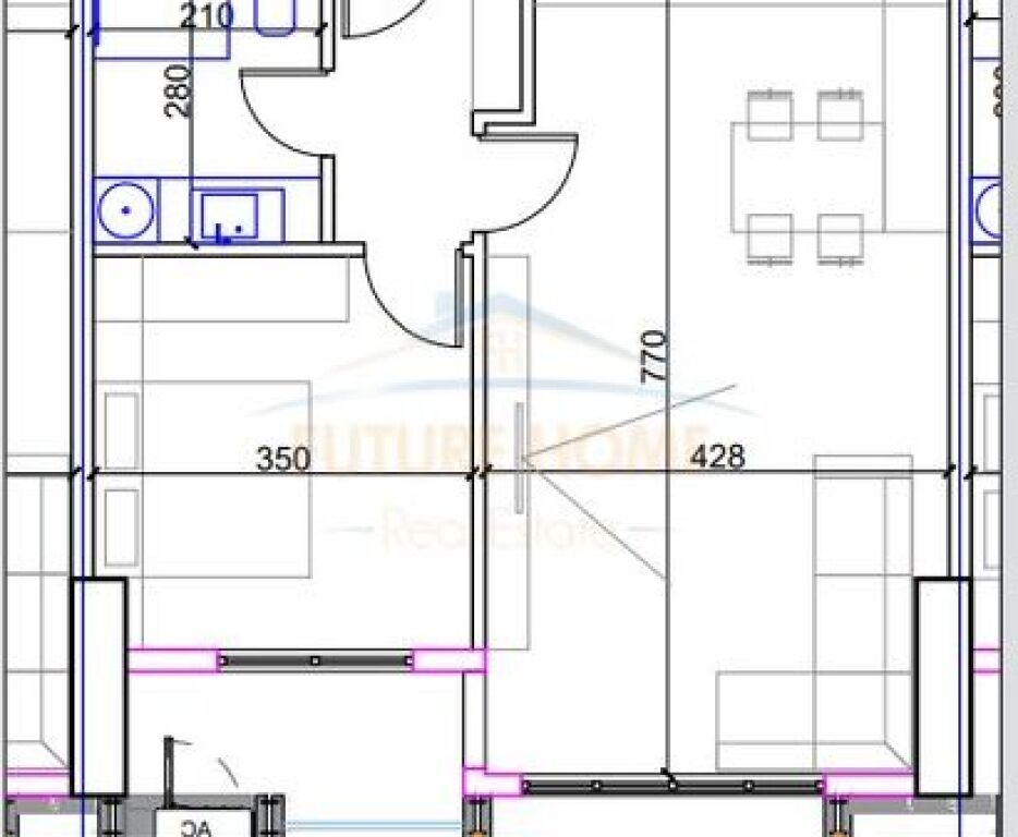 For sale, Apartment 1+1, United Towers, Paris Commune