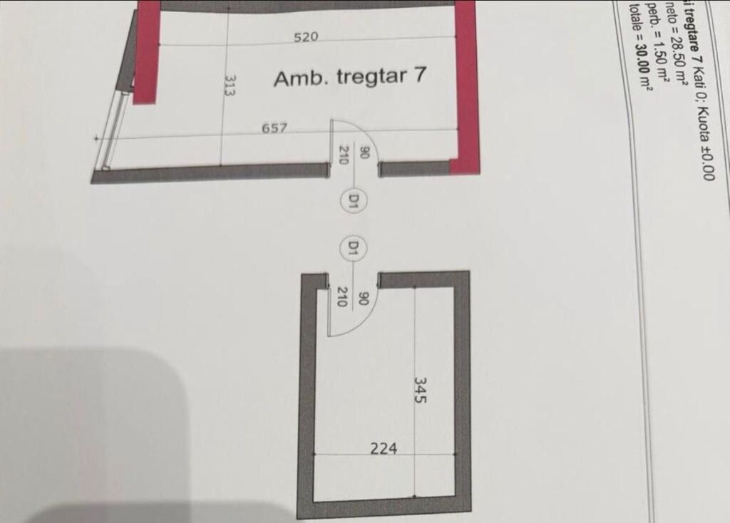 SHITET DYQAN 30 M2 KOMUNA E PARISIT 95.000 EURO