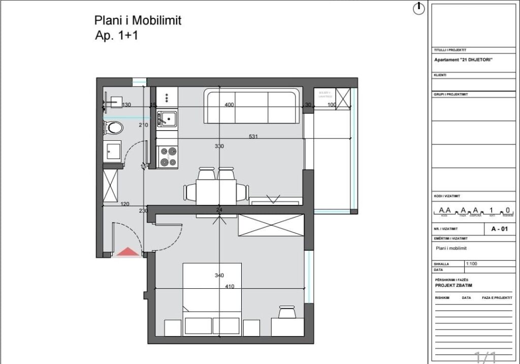 APARTMENT 1+1 FOR SALE AT THE 21 DECEMBER CROSSROAD