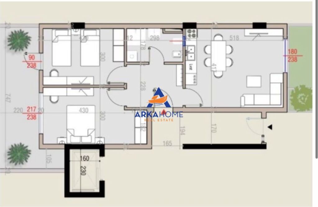 FOR SALE APARTMENT 2+1+BALCONY " CIELO RESIDENCE " 186000EURO