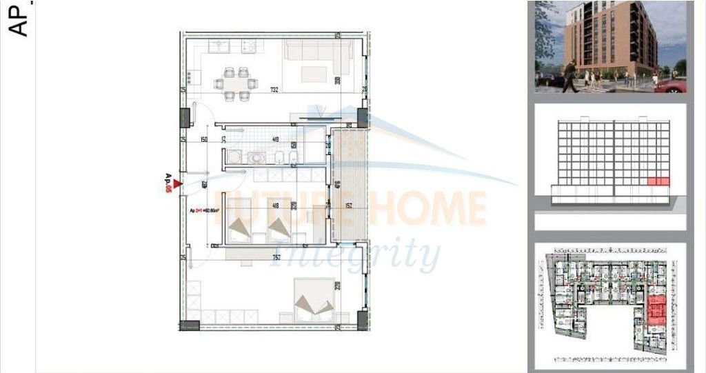 In vendita, Appartamento 2+1, 2° piano, Paskuqan, Tirana.