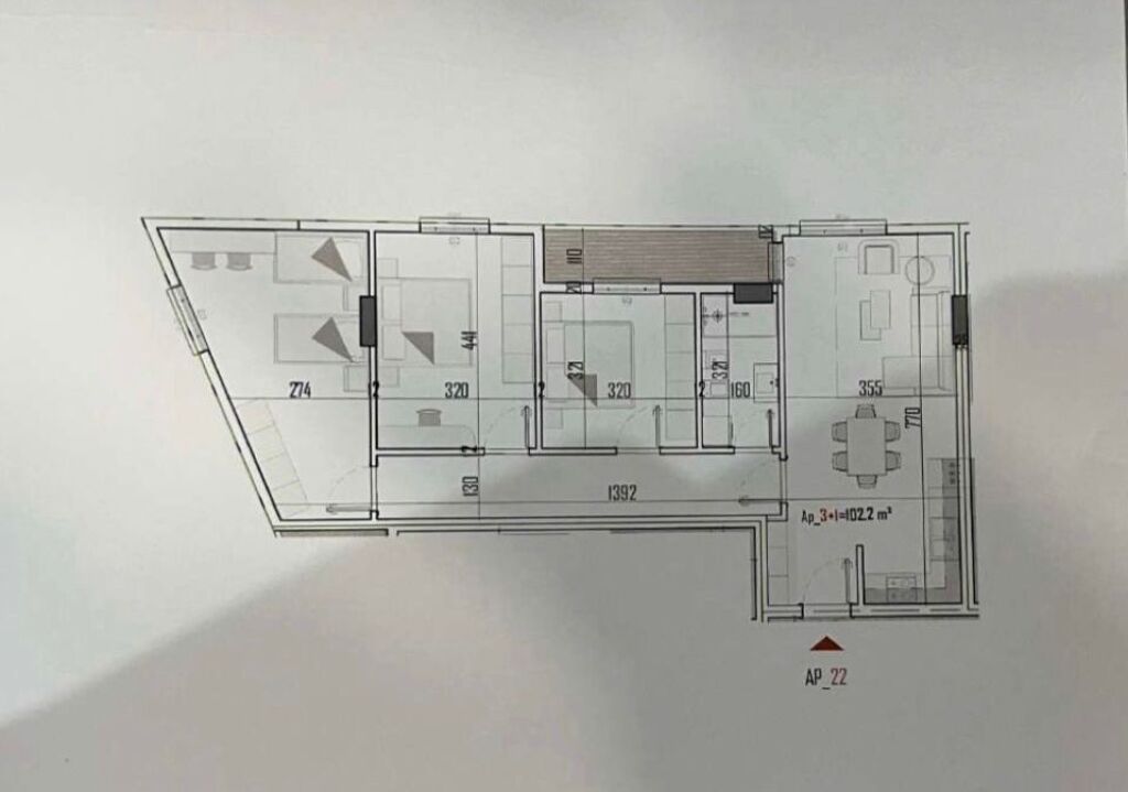 IN VENDITA APPARTAMENTO 3+1 KAMEZ 9.650.000 LEKE