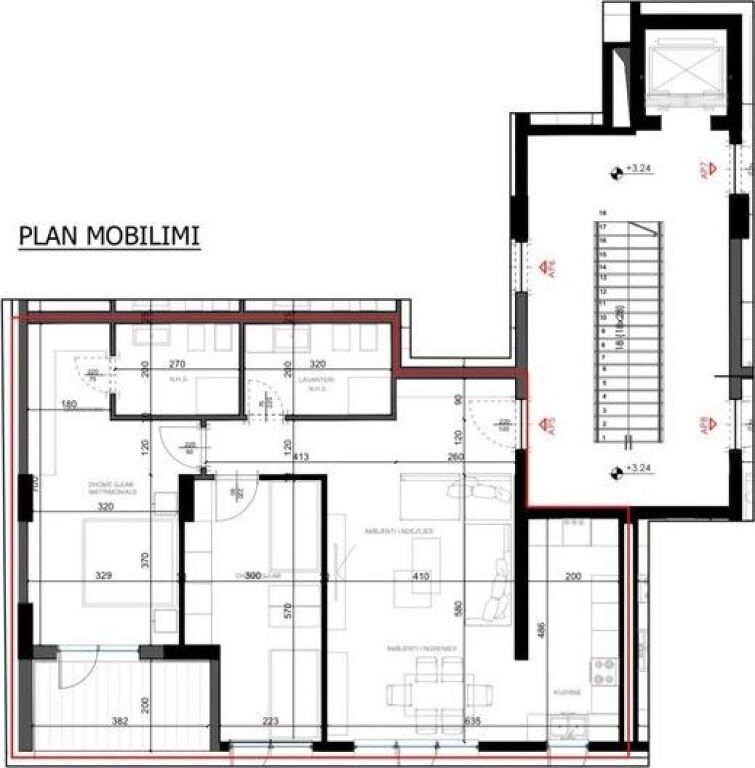 WE SELL APARTMENT 2+1+2 ELBASANIT STREET AT XIBRAKU!