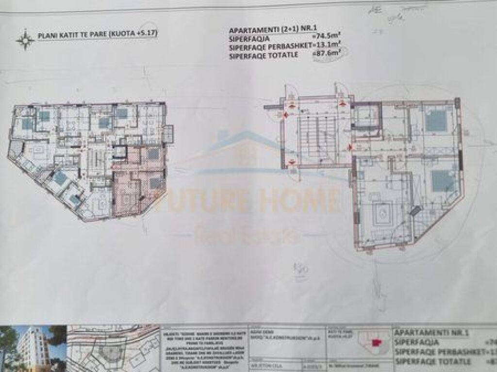 Shitje, Apartament 2+1, shkolla Mihal Grameno