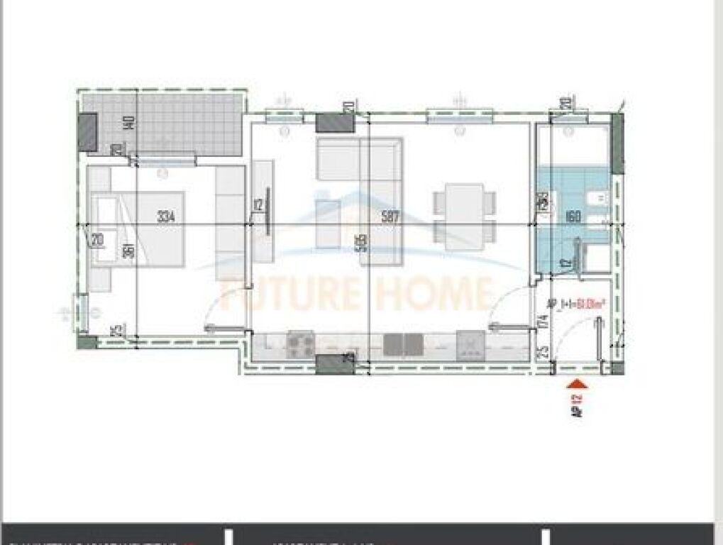 Shitet, Apartament 1+1, La VIOLA Residence, Paskuqan