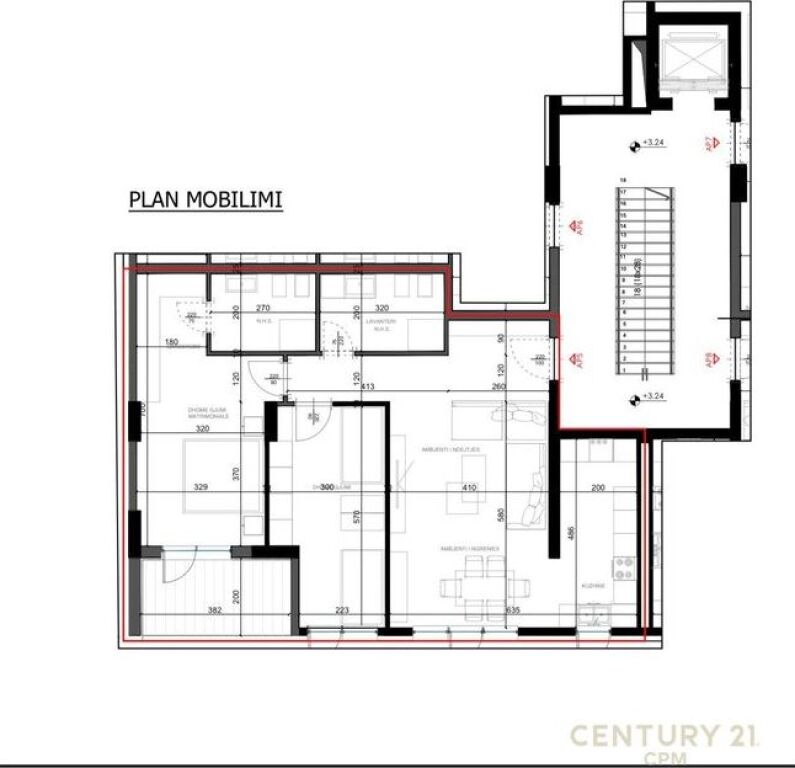 VENDESI APPARTAMENTO 2+1+2 IN VIA ELBASANI