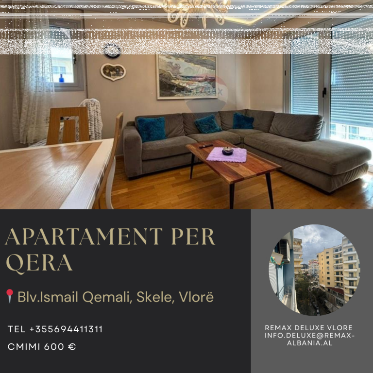 🏢 Apartament 2+1+2 me Qira – Skele, Vlorë