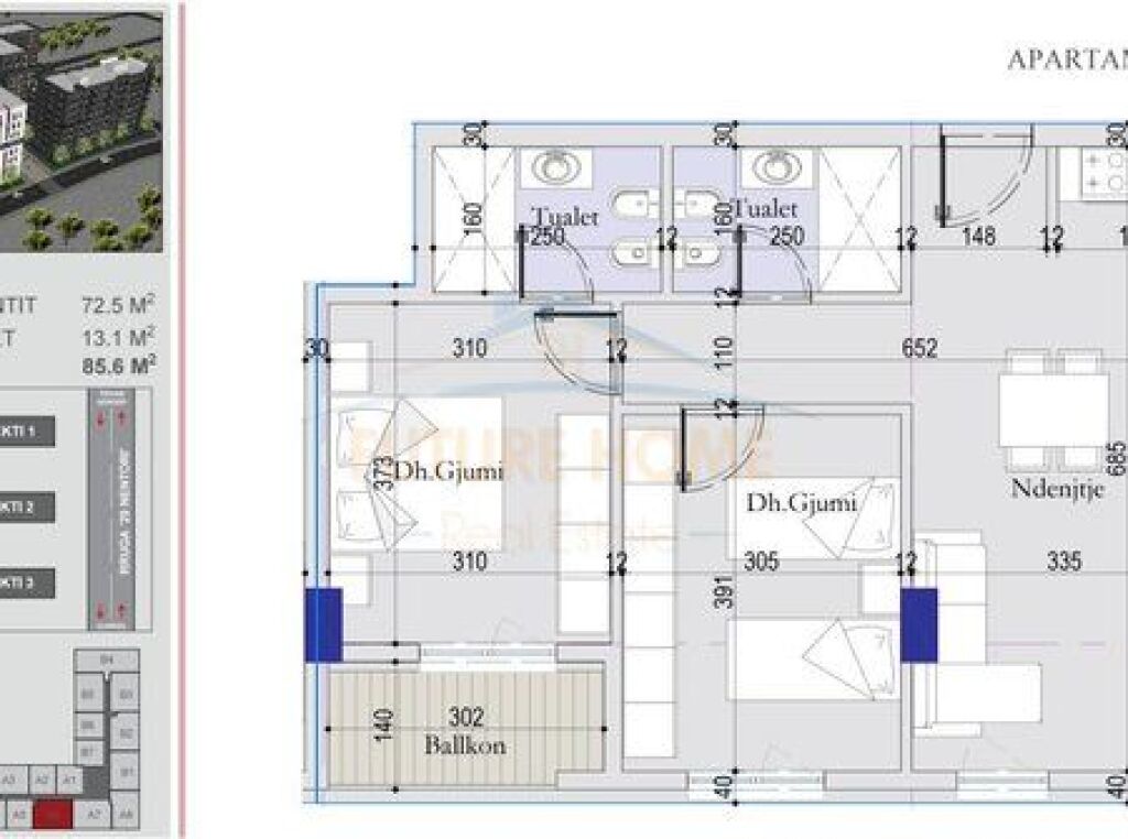 Shitet, Apartament 2+1+2, Tirana Entry 2, Tiranë.