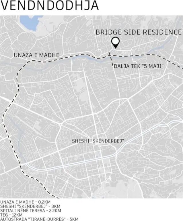 🏡 IN VENDITA: Appartamento 2+1 📍 Paskuqan (Bridge Side Residence) – €117.000 – 106m² – 2° Piano || A pochi minuti da Tirana 🚀🔥 ||  💶 Prezzo: €117.000