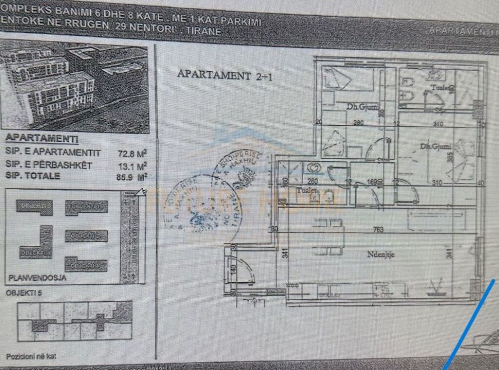 For sale, Apartment 2+1+2, Tirana Entry 2