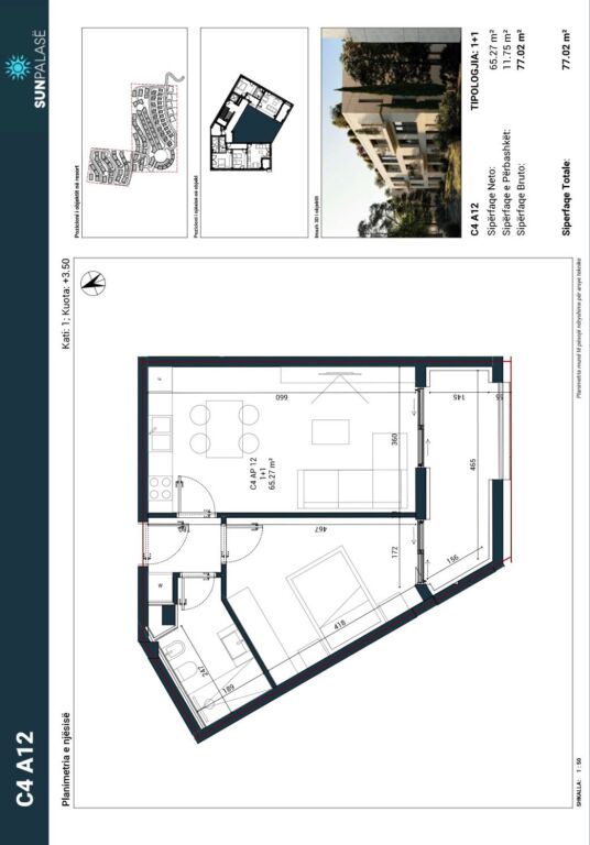 SHITET APARTAMENT 1+1 SUN PALASE, VLORE