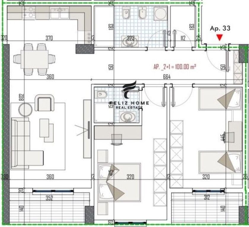 SHITET APARTAMENT 2+1 PASKUQAN 105.000 EURO