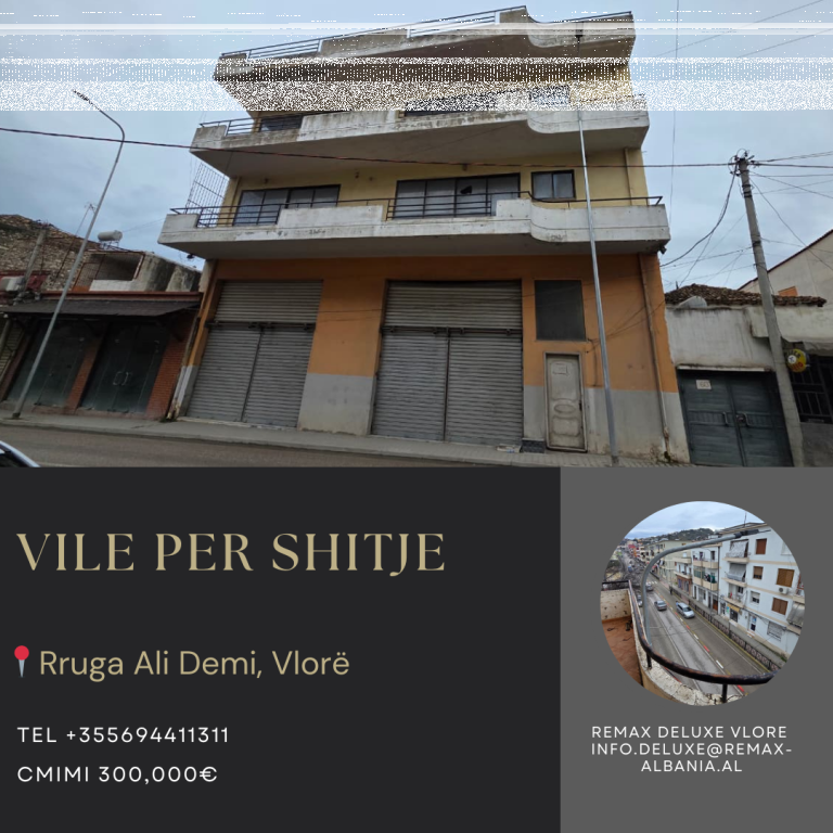 Vilë – Për Shitje- Rruga Ali Demi, pranë Bashkisë, Vlorë