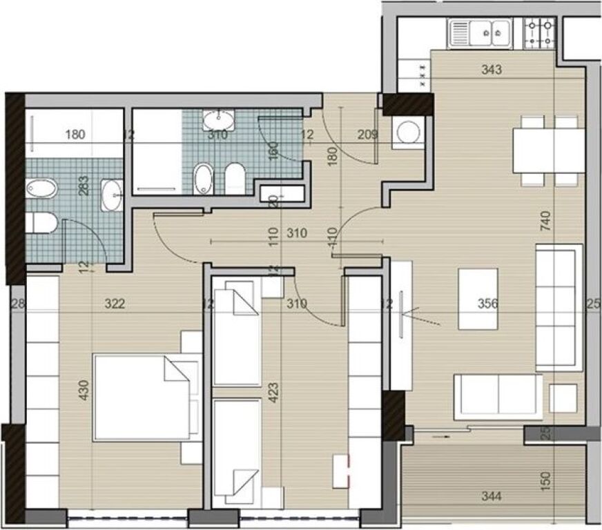 Apartament + Parkimi- Për Shitje - Univers City