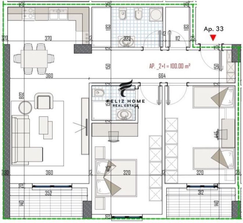 SHITET APARTAMENT 2+1 PASKUQAN 105.000 EURO