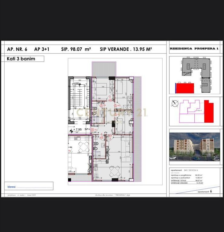 SHITET APARTAMENT 3+1+VERANDE TEK KODRA E LIQENIT NE PASKUQAN