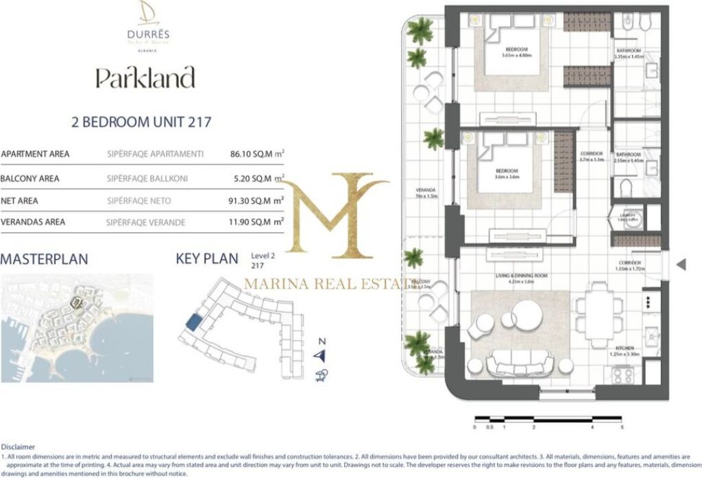 Shitet apartament 2+1+2 tek “DURRES YACHT MARINA