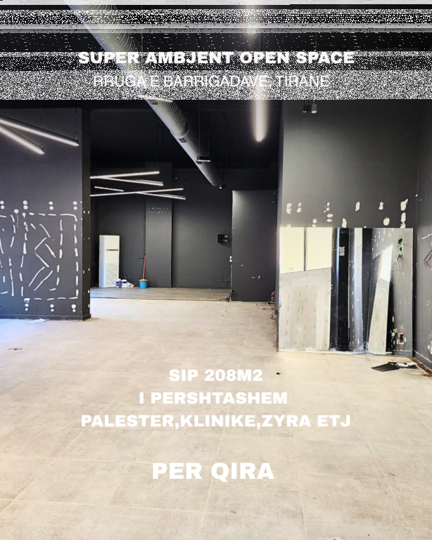 ✨ SUPER AMBIENTE IN AFFITTO ✨ 📍 Via Barrikadave 🏢 Piano 0 💼 Molto adatto per palestra, clinica, uffici, ecc.