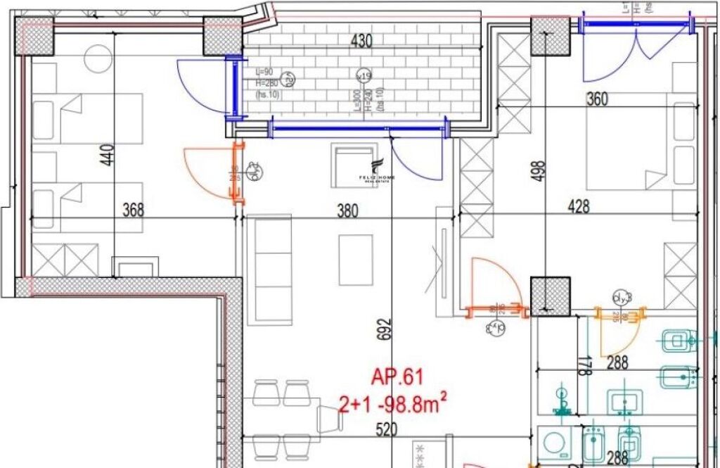 APARTMENT 2+1 FOR SALE DON BOSKO 209,000 EURO