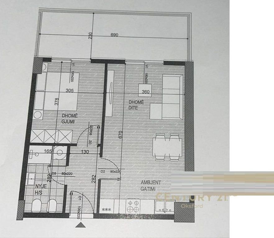 SHITET APARTAMENT 1+1 TE FUSHA E AVIJACIONIT