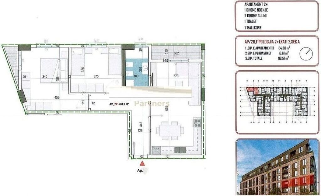 APARTAMENT 2+1 NE SHITJE NE PASKUQAN MUNDESI PAGESE ME KESTE