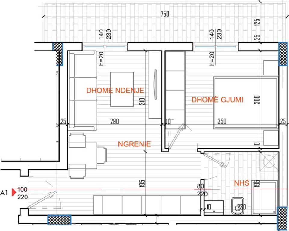 SHITET APARTAMENT 1+1 RRUGA E KAVAJES 10.340.000 LEKE
