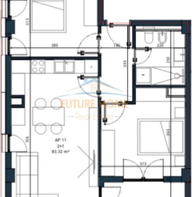 Shitet, Apartament 2+1, Sun Palasë Residence