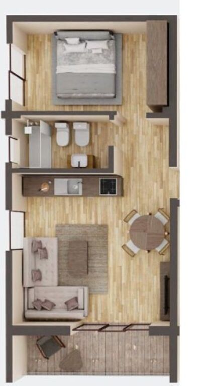 APARTAMENT 1+1 PER SHITJE NE QEPARO!