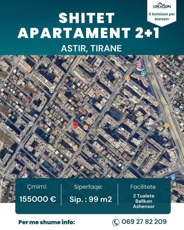 SHITET APARTAMENT 2+1 – ASTIR, TIRANE | GATI PER BANIM