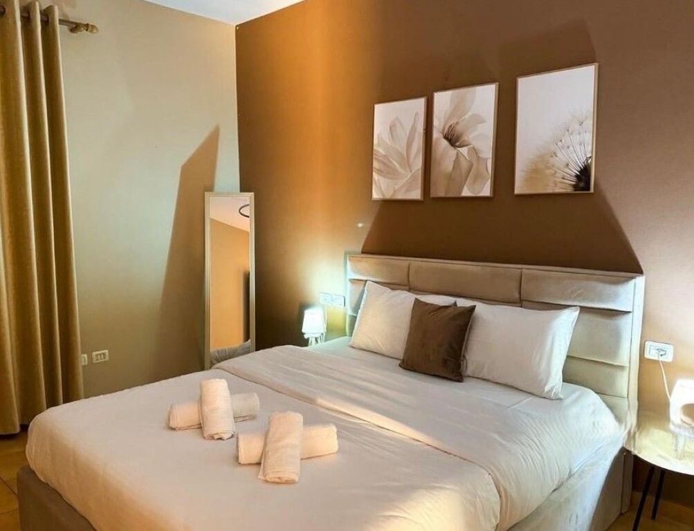 We rent out a 1+1 apartment with parking space, at "Rruga e Barrikadave", Tirana!