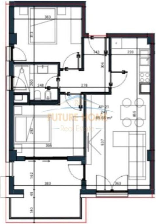 Shitet, Apartament 2+1, Sun Palasë Residence