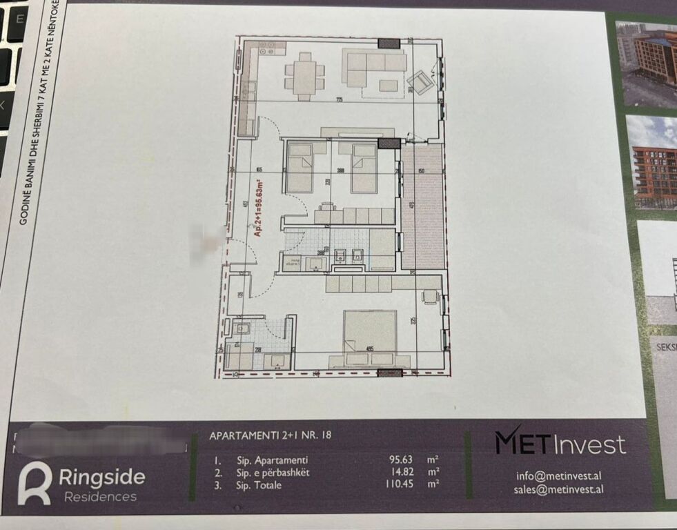 Appartamento 2+1 in vendita a Paskuqan – presso Ringside Residences