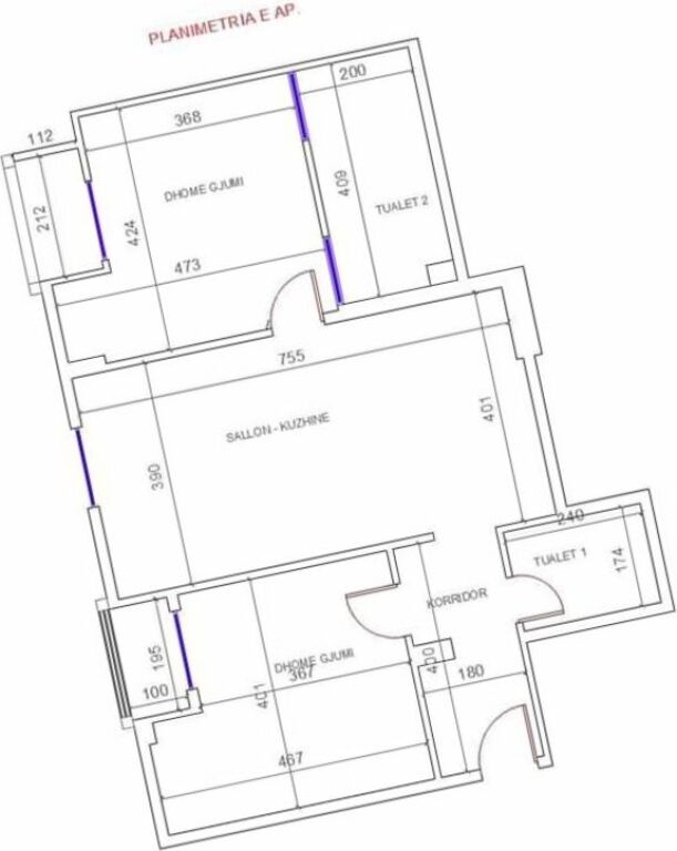 SHITET APARTAMENT 2+1+2 ISH PARKU 268.000 EURO