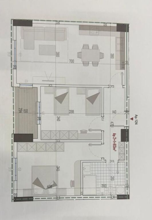 VENDESI APPARTAMENTO 2+1 KAMEZ 79.000 EURO