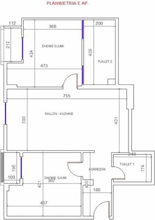 SHITET APARTAMENT 2+1+2 ISH PARKU 268.000 EURO