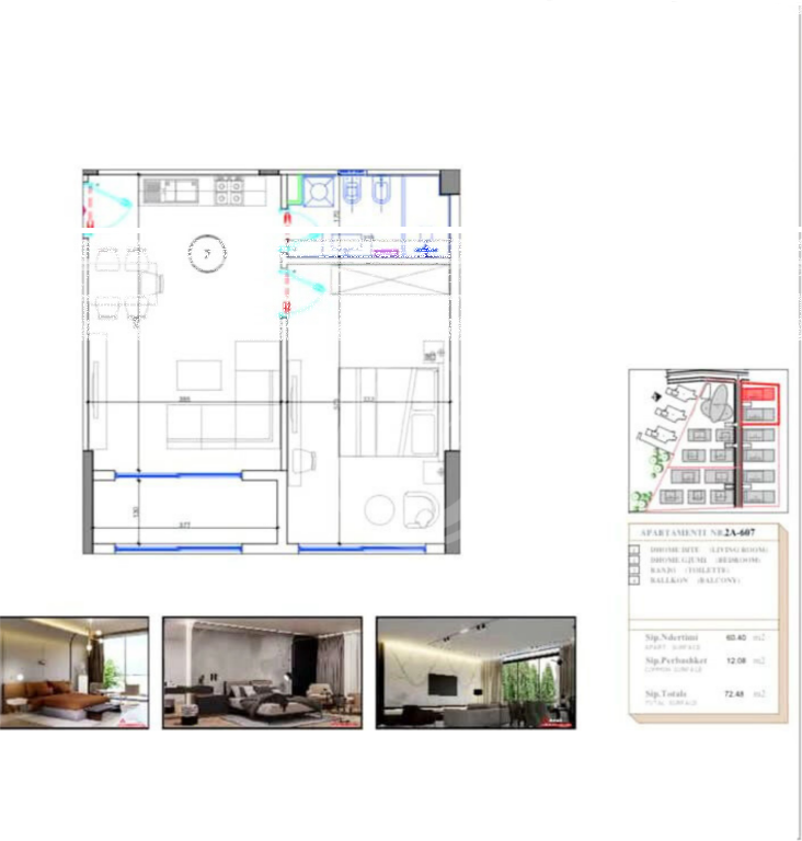 Apartament 1+1 për shitje – Residenca Liburna