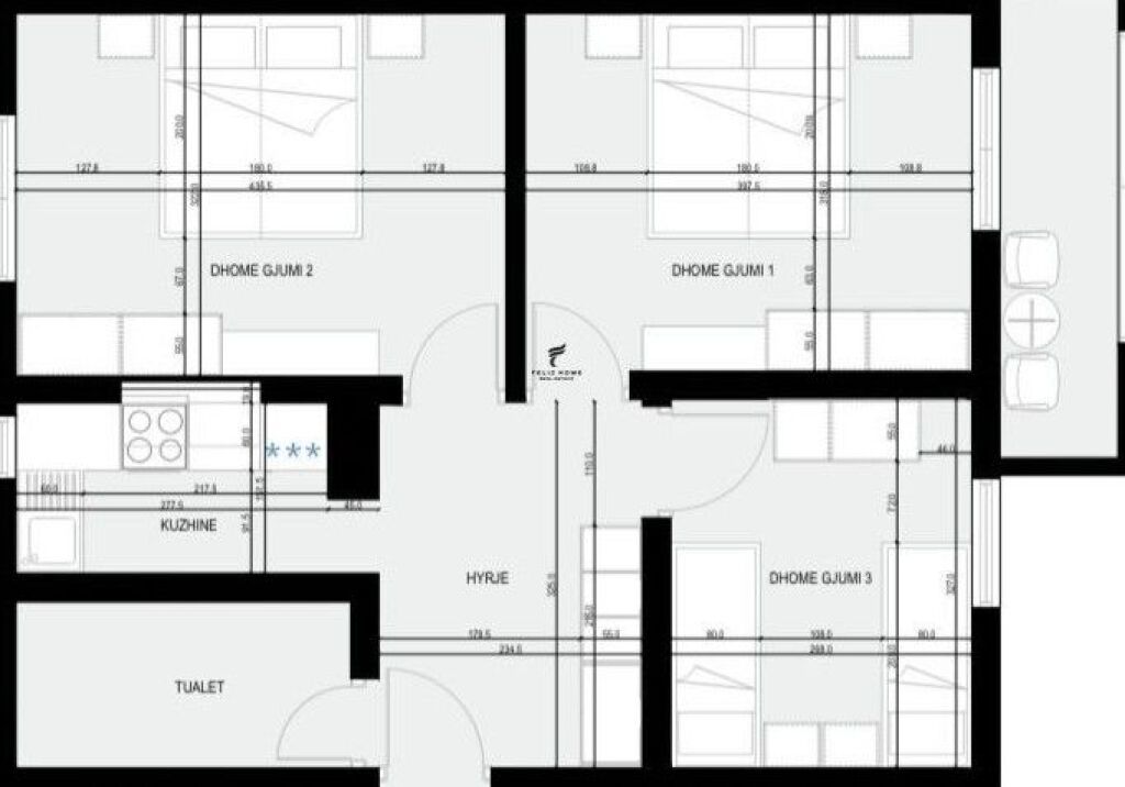SHITET APARTAMENT 3+1 QENDER 203.000 EURO