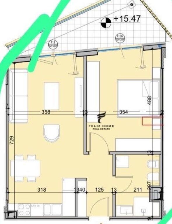 SHITET APARTAMENT 1+1 LIQENI THATE 257.000 EURO