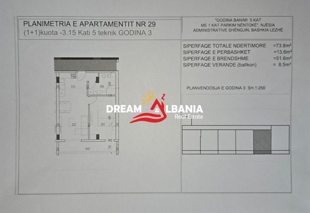 Apartament për shitje 1+1 në Shëngjin (ID 41111524)
