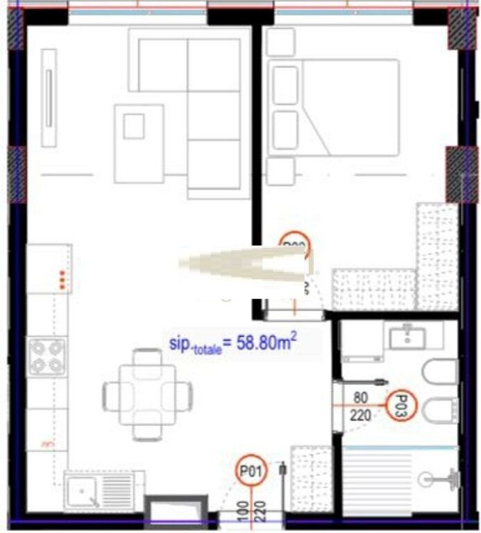 APARTAMENT 1+1 NE SHITJE KOMPLEKSI QERSHIA, ALI DEMI!