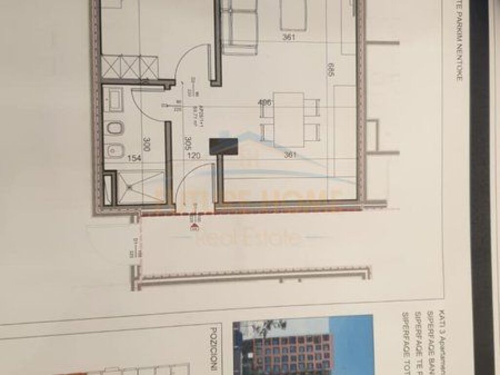 Shitje, Apartament 1+1 Pazari i Ri